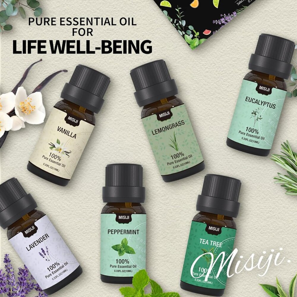Essential Oils Set Top 6 Aromatherapy-Essential Oils for Diffuser for Home,Air F - Picture 2 of 6